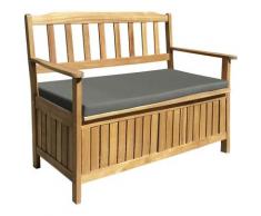 Banc de jardin en acacia avec coffre de rangement