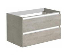 Allibert - Meuble sous-vasque 80 cm 2 tiroirs PESARO béton Chicago