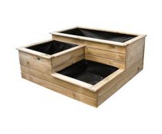 Carré Potager 3 bacs en bois