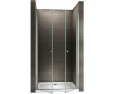 GINA Porte de douche H 185 cm largeur réglable 108-112 cm transparent