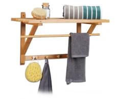 Porte-Manteau Mural avec Étagère porte-serviettes salle de bain garde-robe avec surface de