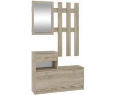DALTON | Meuble d'entrée rangement chaussures 90x100-70x25 cm | Armoire Range-chaussures moderne |