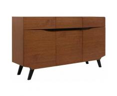 Hucoco - MASON - Buffet enfilade style moderne salle à manger - 162x92x42 - 3 portes+3 tiroirs