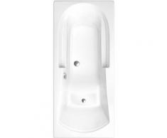 Allibert - Baignoire rectangulaire MOOVANCE - Double dos et siège intégré 180 x 80 cm