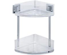 Vacuum-Loc® étagère d'angle en acier inox Quadro 2 niveaux