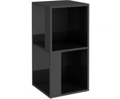 Armoire d'angle Gris brillant 33x33x67 cm Aggloméré