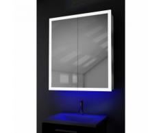 Armoire salle de bains Ambient U Bordures Lumineuses, Antibuée, Rasoir, Capteur - Couleur LED :