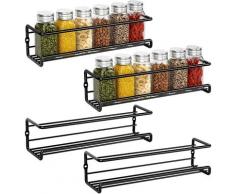 Étagère Épices. Rangement Épices Cuisine en Métal Sans Percage. Range Épices Murale Cuisine. Porte