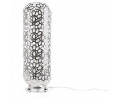 Grande lampe à poser aux motifs orientaux argentés