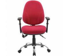 Chaise d'atelier pivotante Ergo Operator - ergonomique, carmin