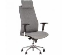 SOLO FAUTEUIL DE DIRECTION SYNCHRONE, ERGONOMIQUE, MULTI-POSITION. TISSU GRIS. - Gris
