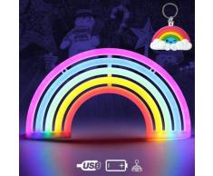 Lampe Arc En Ciel LED Neon Rainbow Lampe Arc En Ciel Veilleuse Néon Multicolore Lumière Néon Led