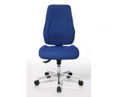 Topstar Chaise pivotante ergonomique - dossier rembourré - habillage bleu