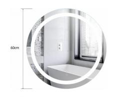 Sifree - MIROIR MURAL BEAU MIROIR SALLE DE BAIN LUMINEUX LED 60*60cm HD TACTILE ANTI-BUÉE fonction