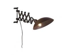Applique industrielle avec bras extensible bronze et noir - Tyne Qazqa Industriel, Rustique