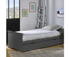 Lit gigogne 80x190 bois gris