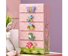 Fantasy Fields - Commode enfant Magic Garden meuble de rangement à bijoux en bois fille TD-11640A