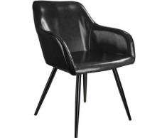 Chaise Marilyn en cuir synthétique - noir