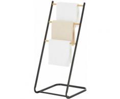 Porte-serviettes sur pied FLAVIA échelle à 3 portants pour linge de salle de bain, structure en