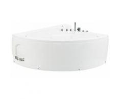 Baignoire balnéo ovale blanche avec LED PELICAN