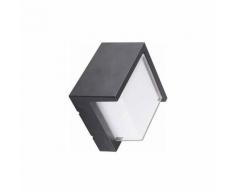 V-TAC VT-827 Applique murale 12W lumière blanc chaud 3000K corps noir carré IP65 - sku 8539