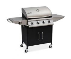 Barbecue au gaz Albert cuisine extérieure 4 brûleurs + feu latéral avec thermomètre
