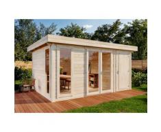Carlsson - Abri de jardin Aldo-28 c Naturel , 28 mm Épaisseur paroi 496 x 368 cm - Naturel
