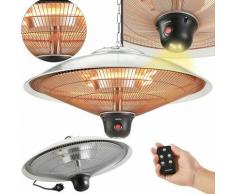 Chauffage Radiant au Plafond Infrarouge Chauffe-Champignons Argent - Argent - Arebos