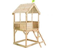 Cabane enfant sur pilotis bac à sable intégré Adventure - Naturel