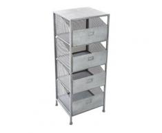 Chiffonnier 4 tiroirs RENAN gris Atmosphéra - Gris