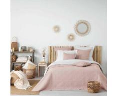 Couvre-lit Matelassé florette 220x240cm Rose - Paris Prix