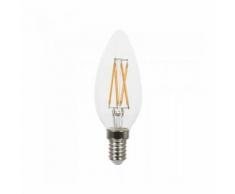 V-Tac VT-254 Ampoule LED filament cross chip samsung 4W E14 bougie blanc chaud 2700K - SKU 272