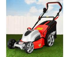 Hecht 1805 S Tondeuse à gazon électrique 5en1 1800W largeur coupe 46cm bac 60L 7hauteur de coupe