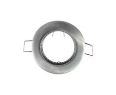 Support Spot Led Fixe Rond D78 Finition Argent brossé