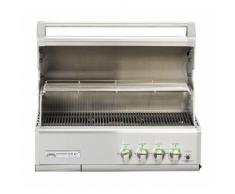 GrandHall - Barbecue à gaz encastrable gris inox 91x50,5x56cm - CROSSRAY 4B Inox Built in
