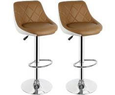 Tabourets de Bar Cuisine - Tabouret de Bar Lot de 2 - siège Bien rembourré, en Cuir Artificiel