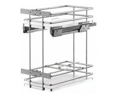 Coulissant bas - 2 niveaux - Largeur : 364 mm - Pour caisson de largeur : 400 mm - VIBO