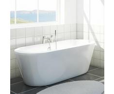 CLEARGREEN Baignoire en îlot ovale arrondie FREESTARK R33 174X80 écologique