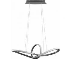 Suspension LED design plafond salon salle à manger éclairage SWITCH DIMMER suspension argent