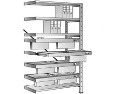 Certeo - Rayonnage emboîtable pour dossiers suspendus - hauteur 2280 mm, châssis à 2 rangées
