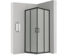 LANABLACK Cabine douche H 185 cm porte coulissante opaque 75x85 cm