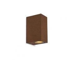 baleno - Applique murale Rustique - 2 lumière - L 65 mm - Brun rouille