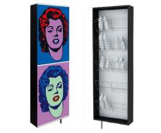 SWIVBOX | Armoire à chaussures porte pivotante 190x63.6x18 cm | 5 niches | Impression UV | Meuble
