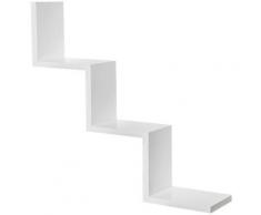 Étagère Murale Design Escalier 56 cm x 15 cm x 56 cm Blanc - blanc