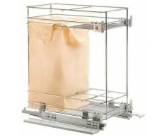 Vibo - Panier coulissant bas pour pain et bouteilles - Pour caisson de largeur : 400 mm - Largeur :