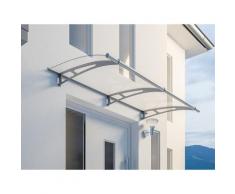 Auvent marquise de porte, 200 x 95 cm, LT-Line, transparent, fixations inox