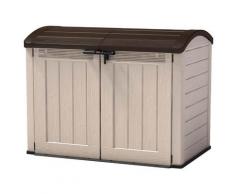 Grand coffre de jardin - 2000L - Beige - 177 x 113 x 134 cm