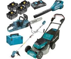 Pack Makita Jardin: tondeuse auto-tractée 36V 53cm DLM532 + débroussailleuse 18V DUR191UZX3 +