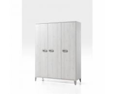 Armoire enfant contemporaine 150 cm coloris chêne blanchi Yalta