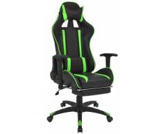 Helloshop26 - Fauteuil chaise chaise de bureau inclinable avec repose-pied vert - Vert